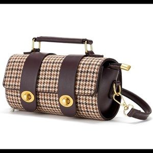 MOLUGA MO Mini Handbag Women's Retro Zipper Lock Multifunction Handbag Crossbody